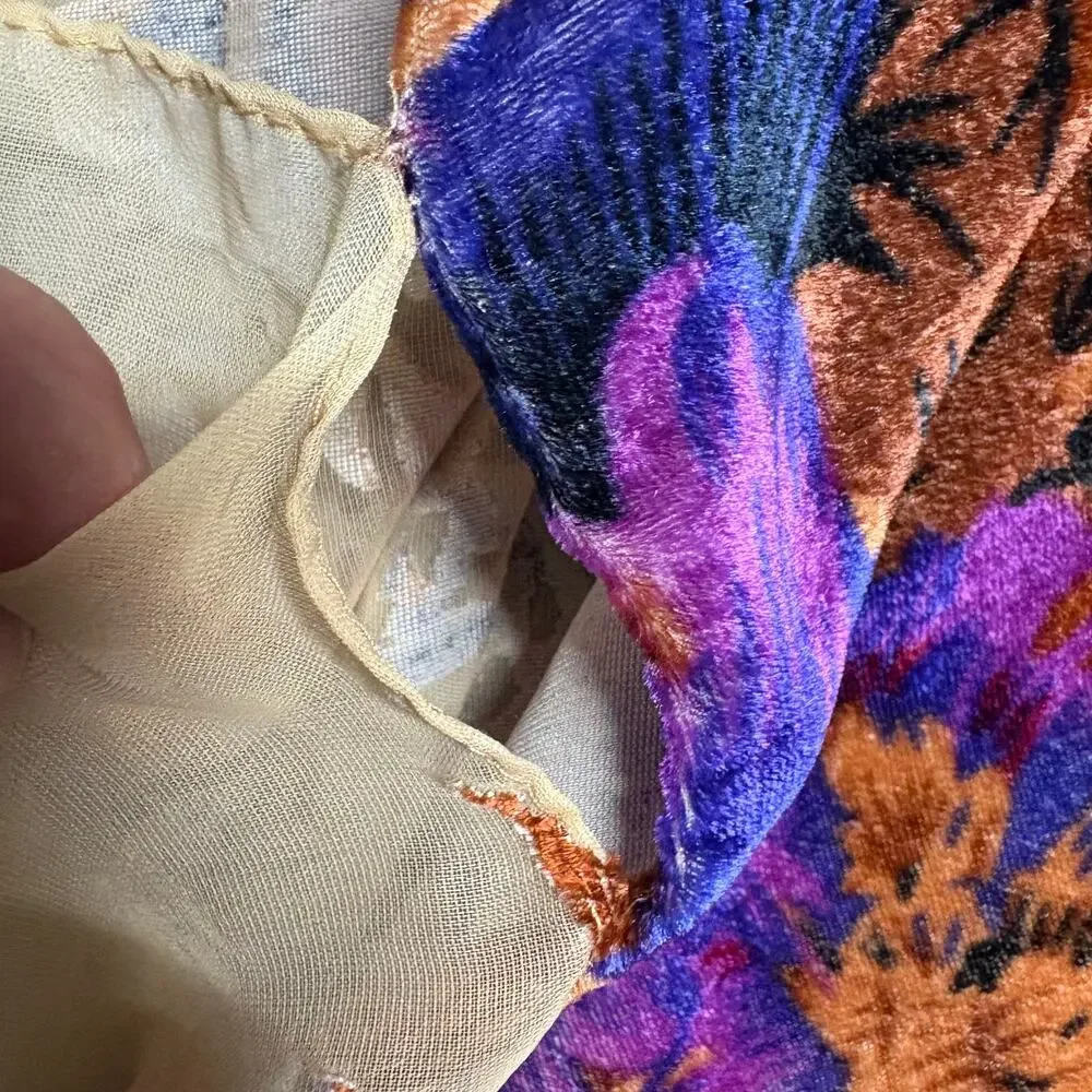 Woven Heart Vibrant Floral Kimono Cardigan One‎ Size Flowy Draped Boho Style - Picture 11 of 16